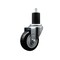 Service Caster 3.5'' Black Poly Wheel Swivel 1-3/4'' Expanding Stem Caster SCC-EX20S3514-PPUB-BLK-134 - alternate 1